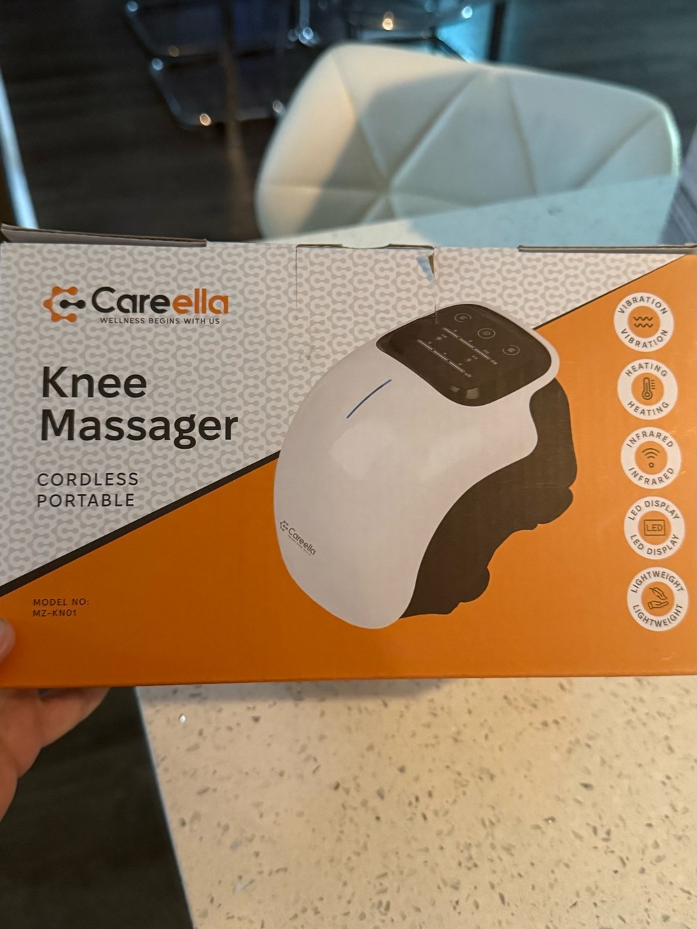Knee Massager - White and Black Cordless Portable